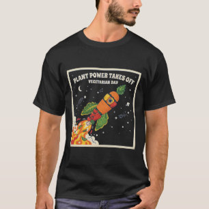 Plantaardige Kracht Neemt Afstand Vegetarische Dag T-shirt