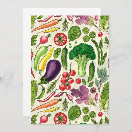 Plantaardige kruiden en tuinoogst op off white (Voorkant / Achterkant)