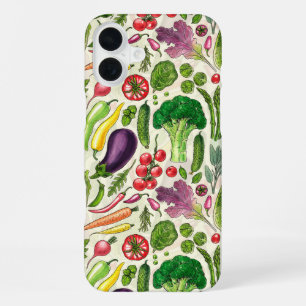 Plantaardige kruiden en tuinoogst op off white iPhone 16 plus hoesje