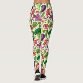 Plantaardige kruiden en tuinoogst op off white leggings (Achterkant)