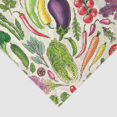 Plantaardige kruiden en tuinoogst op off white tissuepapier (Detail)