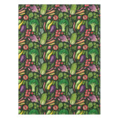 Plantaardige kruiden en tuinoogst op zwart tafelkleed (Voorkant)