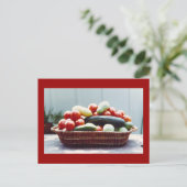 Plantaardige mandje briefkaart (Staand voorkant)