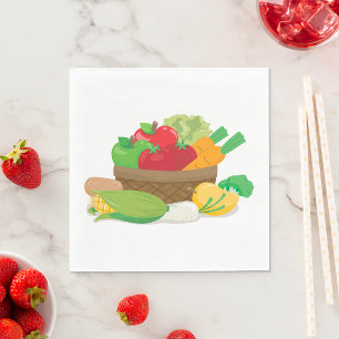 Plantaardige mandje servet