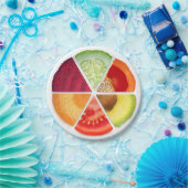 Plantaardige plakken papieren bordje (Feest)