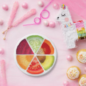 Plantaardige plakken papieren bordje (Feest)