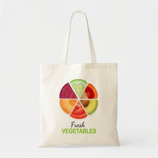 Plantaardige plakken tote bag (Voorkant)