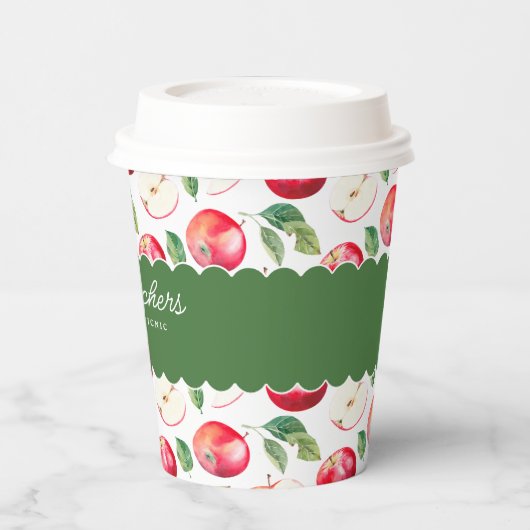 Plantaardige producten Rode appels  Papieren Bekers (Links)