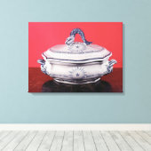 Plantaardige schotel van Carl Linnaeus Canvas Afdruk (Insitu (Houten vloer))
