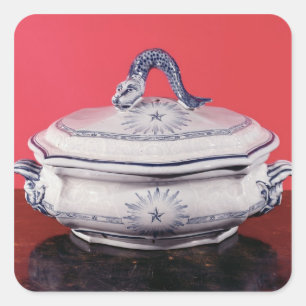 Plantaardige schotel van Carl Linnaeus Vierkante Sticker