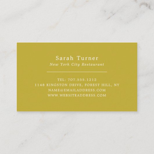 Plantaardige selectie, kaak, koken visitekaartje (Achterkant)