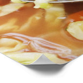 Plantaardige soep in pan poster (Hoek)