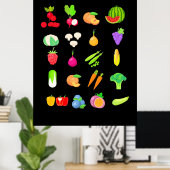 Plantaardige soorten poster (Thuiskantoor)