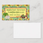 Plantaardige standaard Zonnebloem  Visitekaartje (Voorkant / Achterkant)