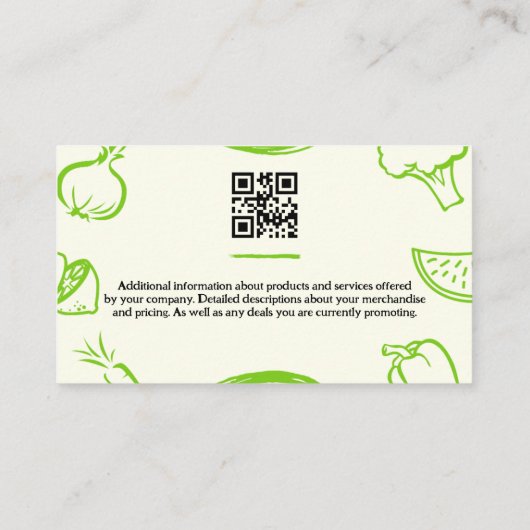 Plantaardige tekeningen | Cultuur Visitekaartje (Achterkant)