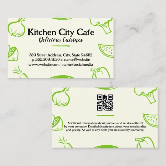 Plantaardige tekeningen | Cultuur Visitekaartje (Voorkant / Achterkant)