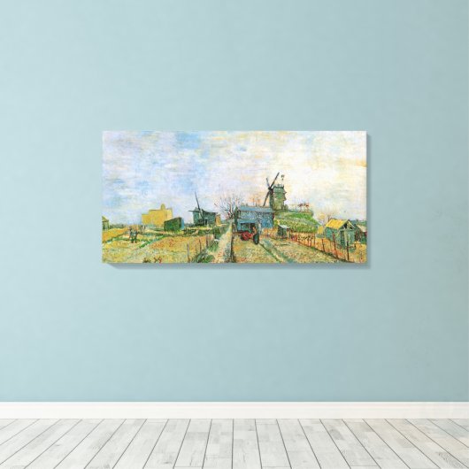 Plantaardige tuin in Montmartre door Vincent van G Canvas Afdruk (Insitu (Houten vloer))