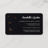 Plantaardige Tuin Medley & Butterflies Rustiek Zwa Visitekaartje (Achterkant)