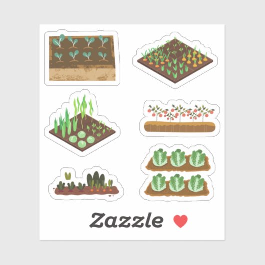 Plantaardige Tuin Stickers (Vel)