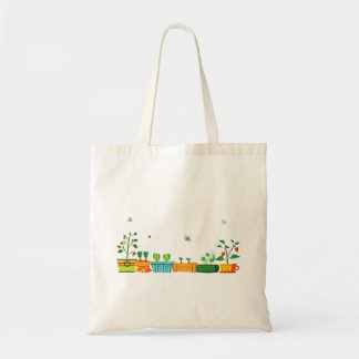 Plantaardige tuinhaven tote bag