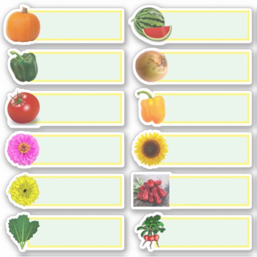 Plantaardige Tuinman Seed Saver Stickers (Voorkant)