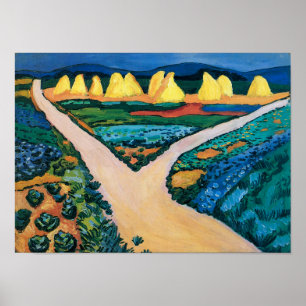 Plantaardige velden Auguste Macke Poster