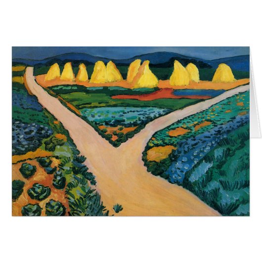 Plantaardige velden tegen August Macke,  fijne kun (Voorkant Horizontaal)