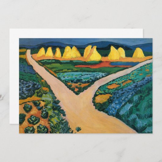 Plantaardige velden tegen August Macke, fijne kun (Voorkant / Achterkant)