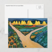 Plantaardige velden tegen August Macke,  fijne kun Briefkaart (Voorkant / Achterkant)
