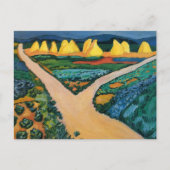 Plantaardige velden tegen August Macke, fijne kun Briefkaart (Voorkant)
