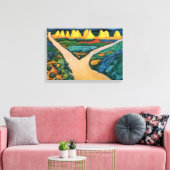 Plantaardige velden tegen August Macke,  fijne kun Canvas Afdruk (Insitu (Woonkamer))