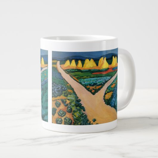 Plantaardige velden tegen August Macke,  fijne kun Grote Koffiekop (Voorkant rechts)