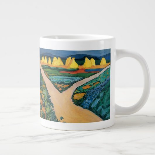 Plantaardige velden tegen August Macke,  fijne kun Grote Koffiekop (Rechts)