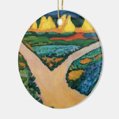 Plantaardige velden tegen August Macke,  fijne kun Keramisch Ornament (Links)