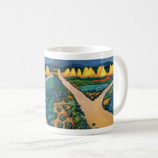 Plantaardige velden tegen August Macke,  fijne kun Koffiemok (Voorkant rechts)