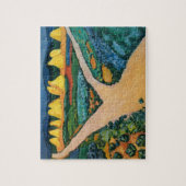 Plantaardige velden tegen August Macke,  fijne kun Legpuzzel (Verticaal)