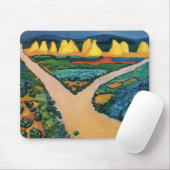 Plantaardige velden tegen August Macke,  fijne kun Muismat (Met muis)