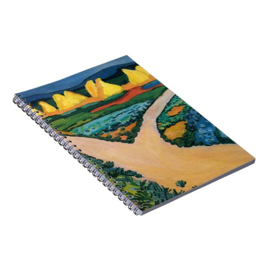 Plantaardige velden tegen August Macke,  fijne kun Notitieboek (Rechterzijde)