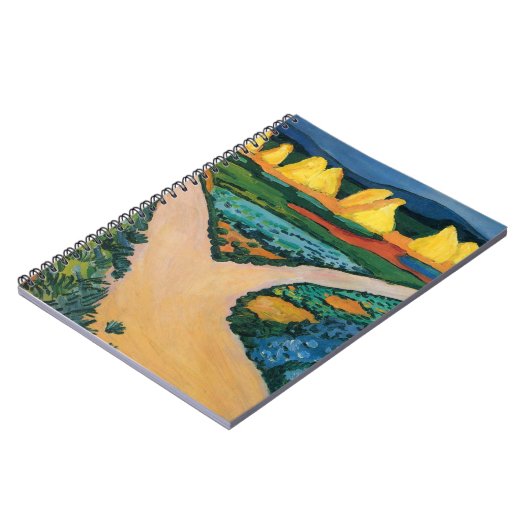 Plantaardige velden tegen August Macke,  fijne kun Notitieboek (Linkerzijde)