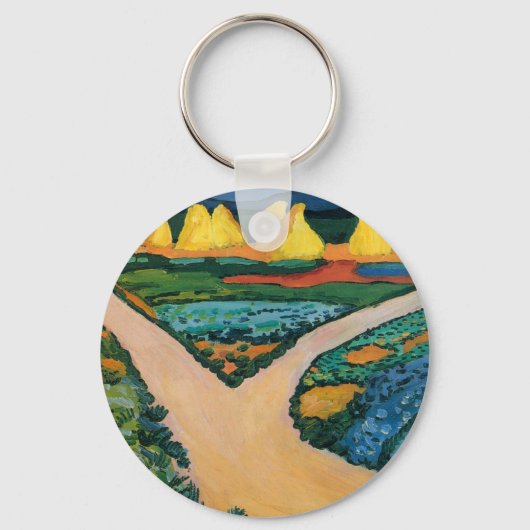 Plantaardige velden tegen August Macke, fijne kun Sleutelhanger (Voorkant)