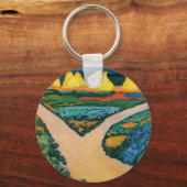 Plantaardige velden tegen August Macke, fijne kun Sleutelhanger (Voorkant)