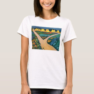 Plantaardige velden tegen August Macke,  fijne kun T-shirt