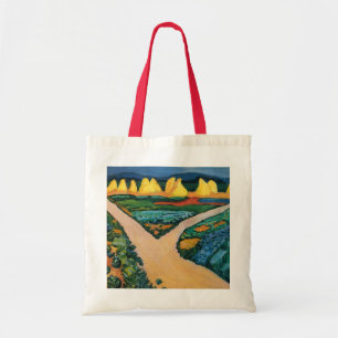 Plantaardige velden tegen August Macke,  fijne kun Tote Bag