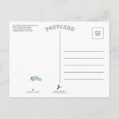 Plantaardige Waterverf Groen Eucalyptus Announcem Aankondigingskaart (Achterkant)