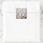 Plantae Protista Animalia Vierkante Sticker (Tas)