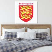 Plantagenet Royal Crest met Naam Titel Canvas Afdruk (Insitu (Slaapkamer))