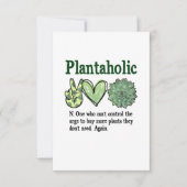 Plantaholic Funny Plant Bedankkaart (Voorkant)