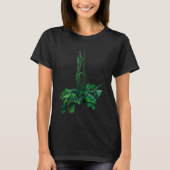 Plantain Floral Art Summer Plant Wildbloemen Groen T-shirt (Voorkant)