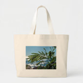 Plantas y mar azul grote tote bag (Voorkant)