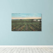 Plantatie van ananas klaar voor oogst in Florid Canvas Afdruk (Insitu (Houten vloer))